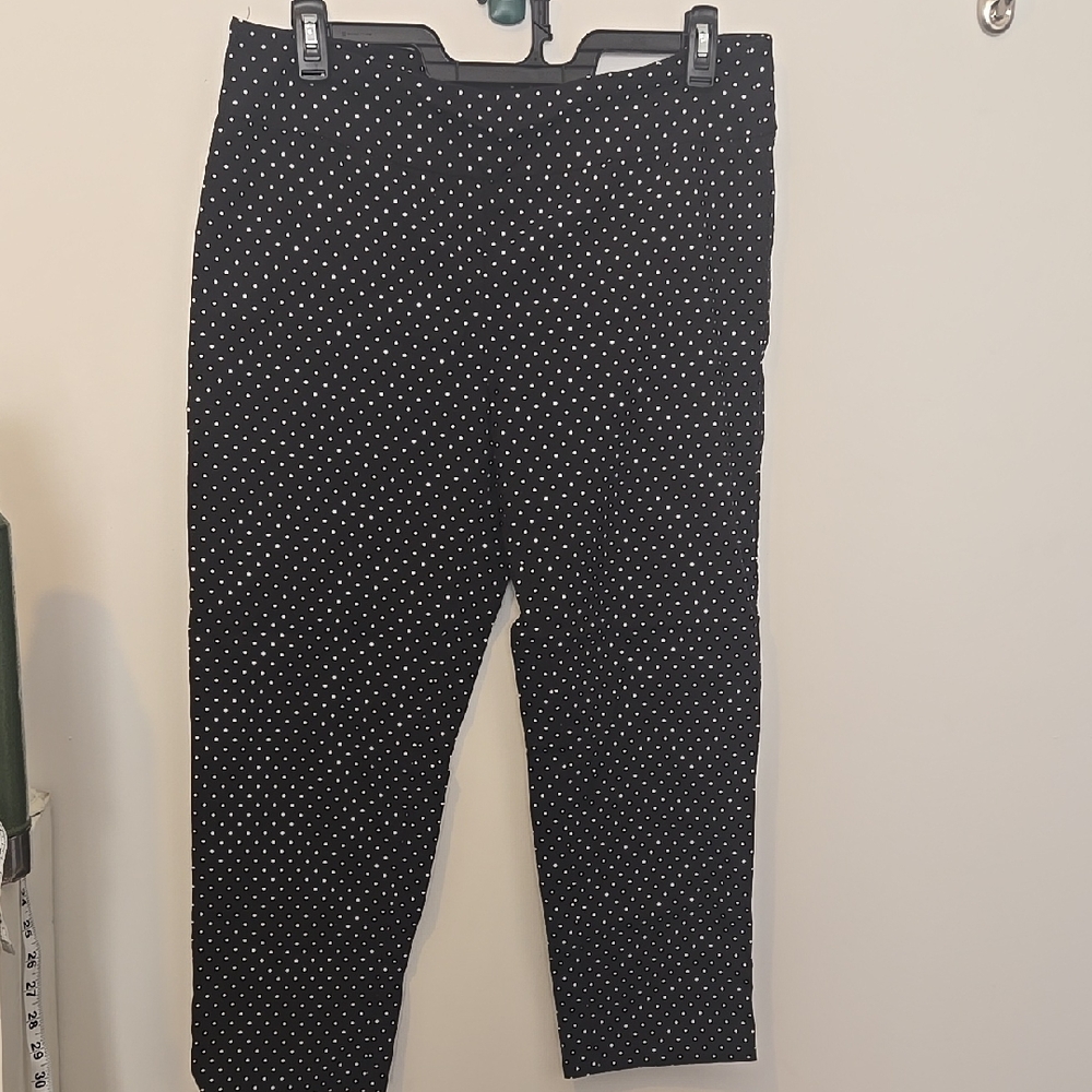 Zac & Rachel Womens 18 Polka Dot Slim Ankle Pants
